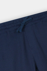 NAVY WAFFLE KNIT CROSS POCKET SHORT